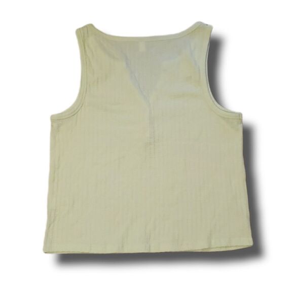 NEW BP. Nordstrom Ribbed Henley Tank Button Down Limecream Size XXS - Picture 2 of 5